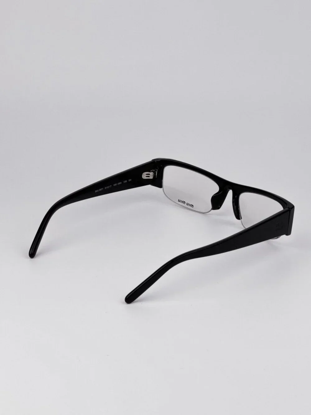 Miu Miu Women’s Eyeglasses Black Rectangle Frames MUB07S 16K08N NEW